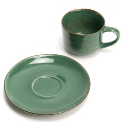 Tasse à thé avec sous tasse Jade (lot de 6)