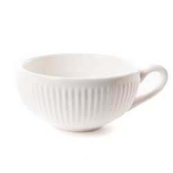 Tasse à thé et sous tasse pétale blanc (lot de 6)