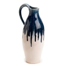 Vase Lyra bleu 37 cm 