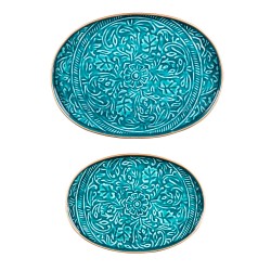 Set de 2 plateaux ovales...