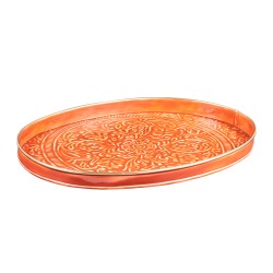 Set de 2 plateaux ovales Tosca orange