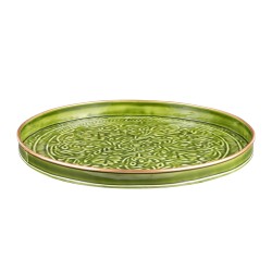 Set de 2 plateaux ronds Tosca vert