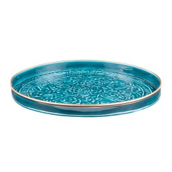 Set de 2 plateaux ronds Tosca bleu