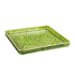 Set de 2 plateaux carrés Tosca vert