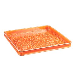 Set de 2 plateaux carrés Tosca orange