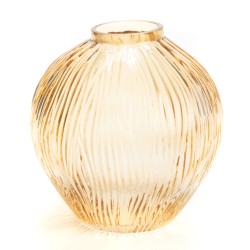 Vase boule Aitor 18 cm ocre 