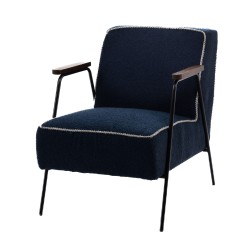 Fauteuil Huggy uni bleu