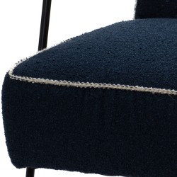 Fauteuil Huggy uni bleu