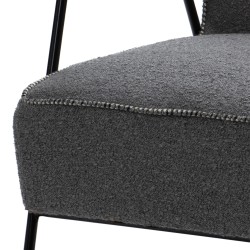 Fauteuil Huggy uni gris