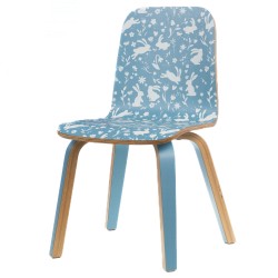 Chaise enfant bleue lapin...