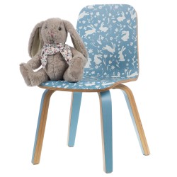 Chaise enfant bleue lapin (lot de 2)