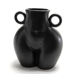 Vase Corps Femme 23 cm noir 
