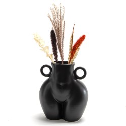 Vase Corps Femme 23 cm noir 