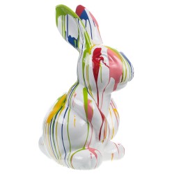 Lapin Trash blanc 87 cm