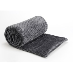 plaid damier 130x170 gris anthracite 