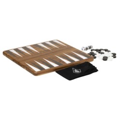 Ensemble de backgammon en bois