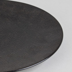 Assiette plate Vésuvio noir 27 cm (lot de 6)
