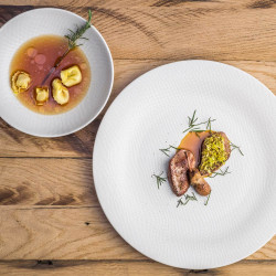 Assiette plate Vésuvio blanc 27 cm (lot de 6)