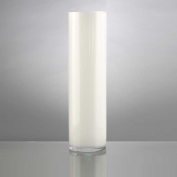 Vase cylindrique 52 cm blanc 