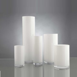 Vase cylindrique 52 cm blanc 