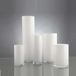 Vase cylindrique 20 cm blanc 