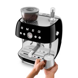 Machine à café combinée Expresso Années 50 noir