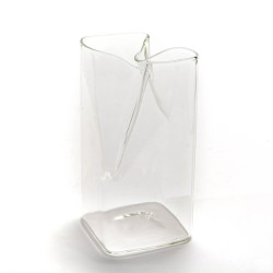 Vase verre irrégulier 16 cm 