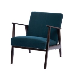 Fauteuil William en tissu bleu