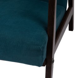 Fauteuil William en tissu bleu