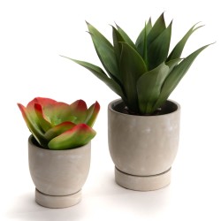 Cache-pot en ciment brut 19.6 cm 