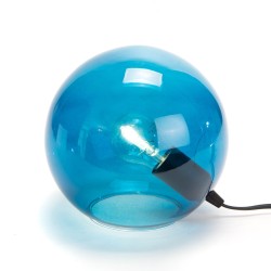 Lampe boule bleu royal 20 cm 