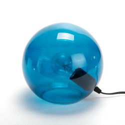 Lampe boule bleu royal 20 cm 