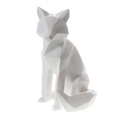 Renard origami blanc mat 15,8 cm