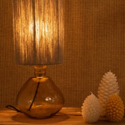 Lampe en verre taupe 45 cm 