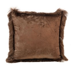 Coussin Iris marron et orange 45x45 cm (lot de 2)