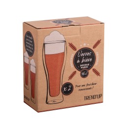 Set de 2 gobelets à bière double parois 45 cl