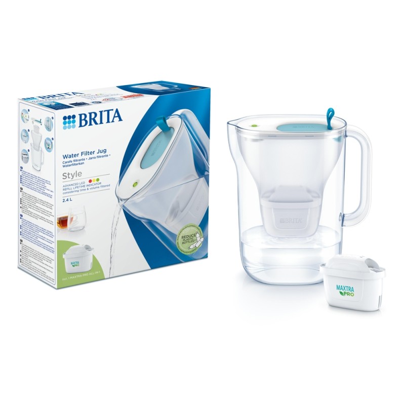 Carafe filtrante BRITA en verre 2 mois maxtra pro all in one