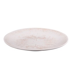 Assiette plate Onyx 27 cm crème (lot de 6)