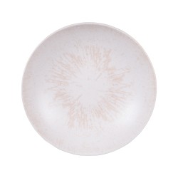 Assiette Creuse Onyx 22 cm crème (lot de 6)