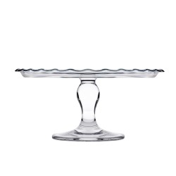 Présentoir à gâteau sur pied 32 cm et sa cloche en verre - Pasabahce -  Transparent - Verre - Plateau - Achat & prix