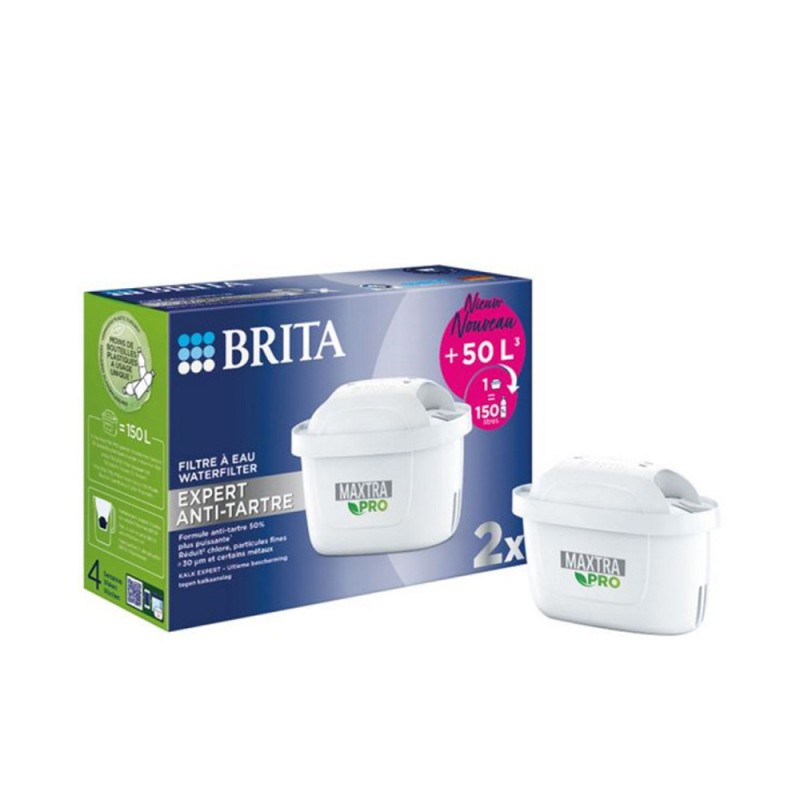 Pack de 2 cartouches anti tartre pour carafes filtrantes Brita