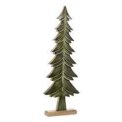 Set de 3 sapins en bois vert