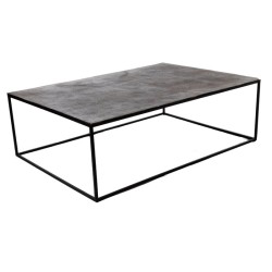 Table basse aluminium noir