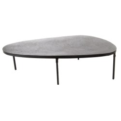 Table basse galet noir