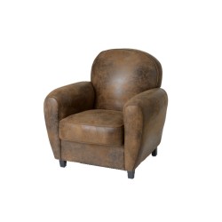 Fauteuil club marron 