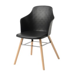 Fauteuil noir Coque