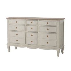 Commode 9 tiroirs beige Maddy