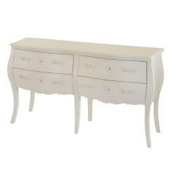 Commode double Murano blanche