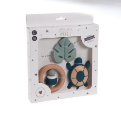 Coffret 3 jouets éveil tortue 