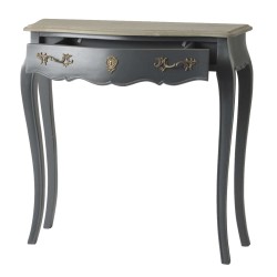 Petite console grise 1 tiroir Murano 80x25 Chêne